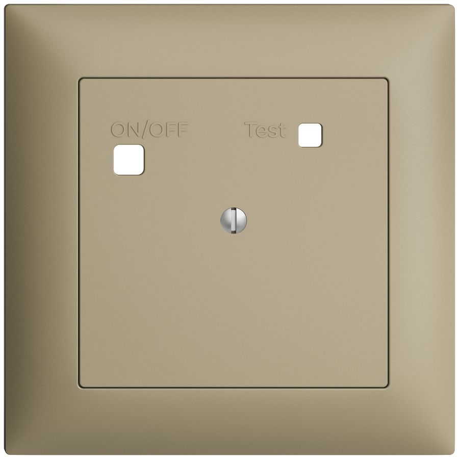 Kit frontale EDIZIOdue per presa FI FMI, chiuso, sand