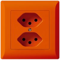 UP-Steckdose 2×Typ 13 Hager kallysto.line orange
