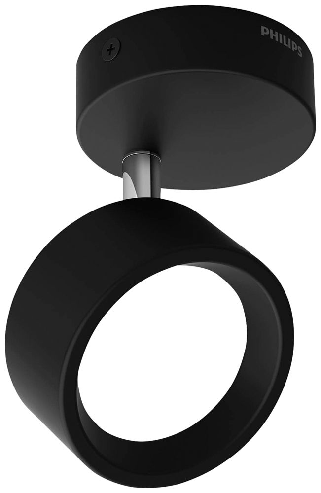 Spot LED Philips Bracia 5.5W 550lm 2700K 110° Ø86mm noir 1×Spot