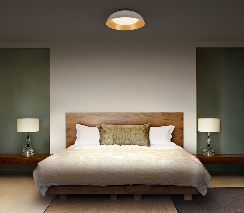 LED-Deckenleuchte LEDVANCE Orbis Alva 36W 1600lm 830 Ø505×140mm weiss/Holz