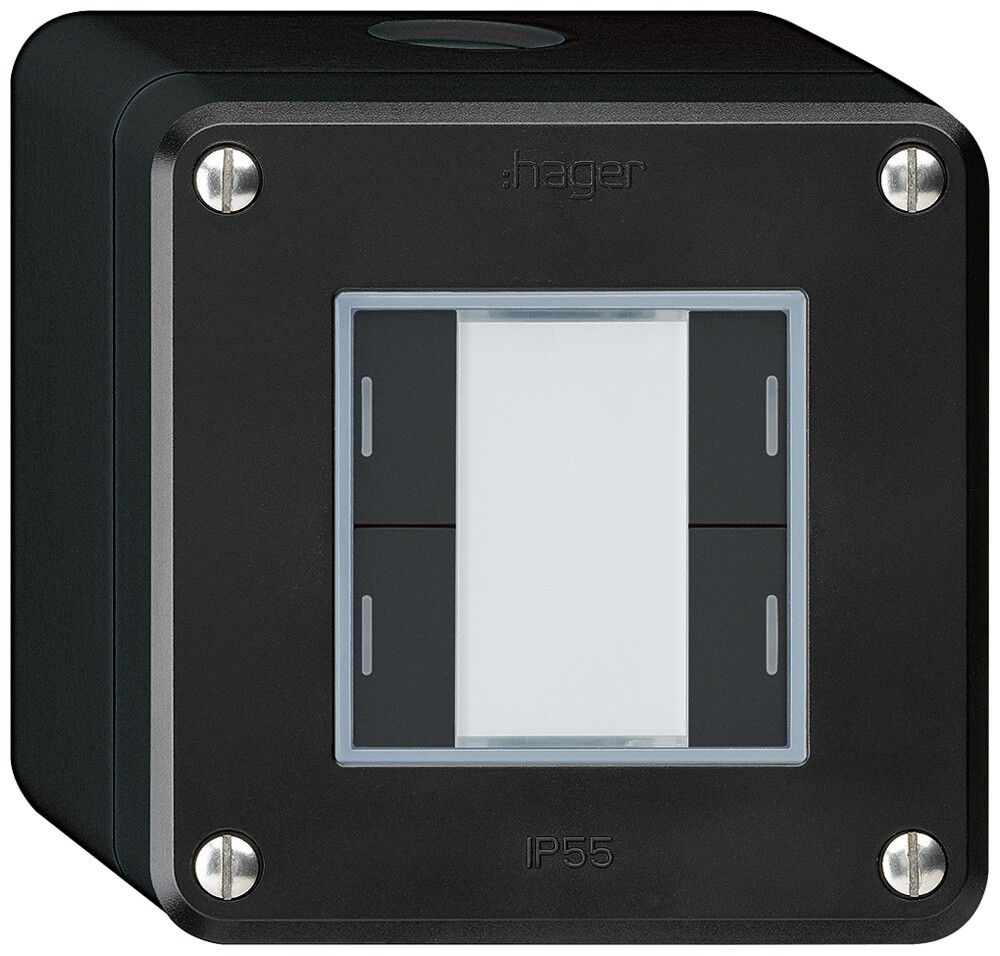 AP-Taster robusto Q KNX 4× RGB LED s/e-link schwarz