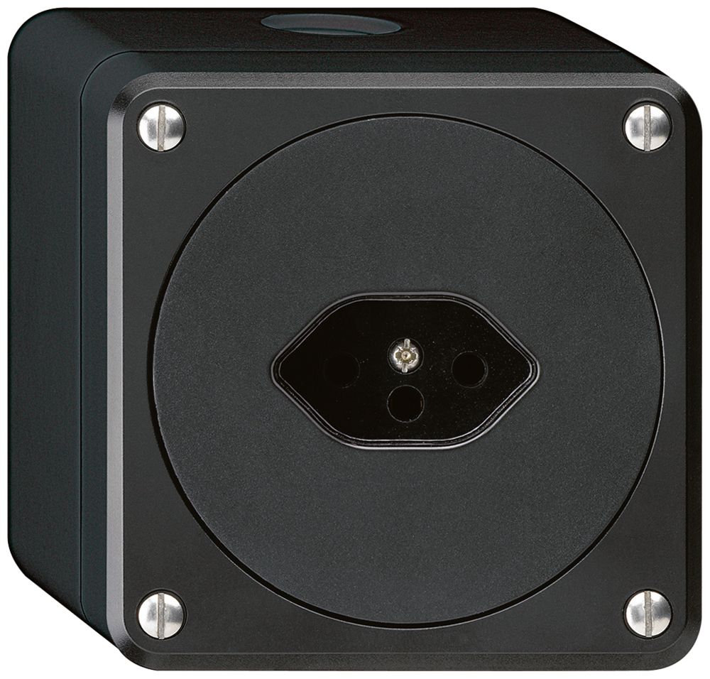 AP-Steckdose robusto Typ 13 schwarz ohne Klappdeckel