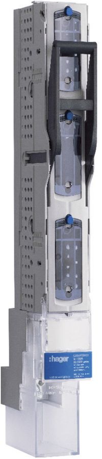 Réglette HPC weber.vertigroup 3P DIN00 160A rail/adaptateur 100mm raccord.direct