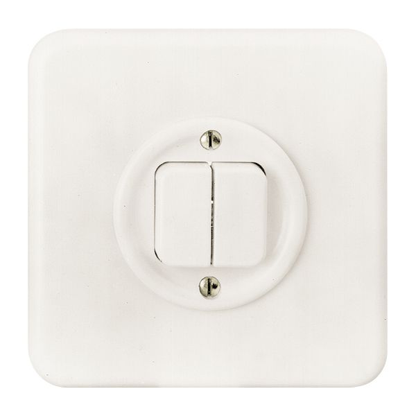 UP-Frontset FH weiss zu Doppel-Druckschalter/taster