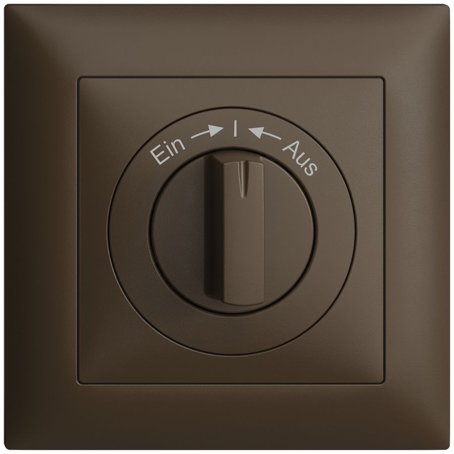 Frontset EDIZIOdue Ein->I<-Aus coffee 88×88mm für Schwenktaster