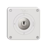 Interruttore rotativo NEVO, 1/1 L, con serratura&2 chiavi, KS, 0-1-1+2-2, bianco