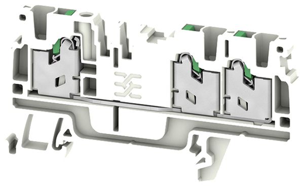 Borne de passage joignable WM S3C 2.5mm² 24A 800V ressort 3×1 DIN35 gr