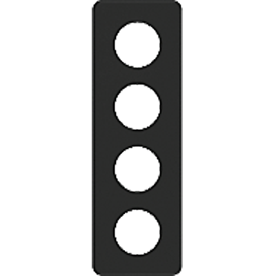 Placca di copertura 4×1 4×43mm nero