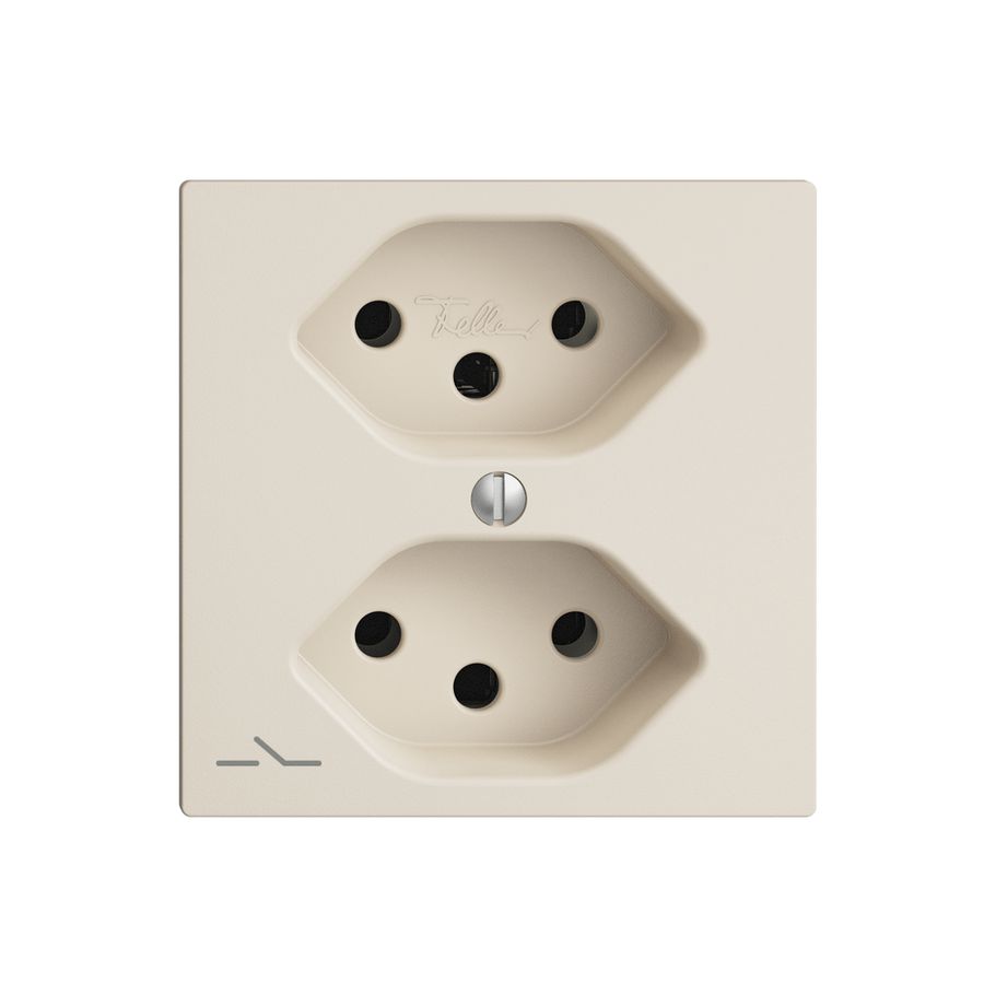 UP-Steckdose EDIZIOdue 2×T13 1×S crema