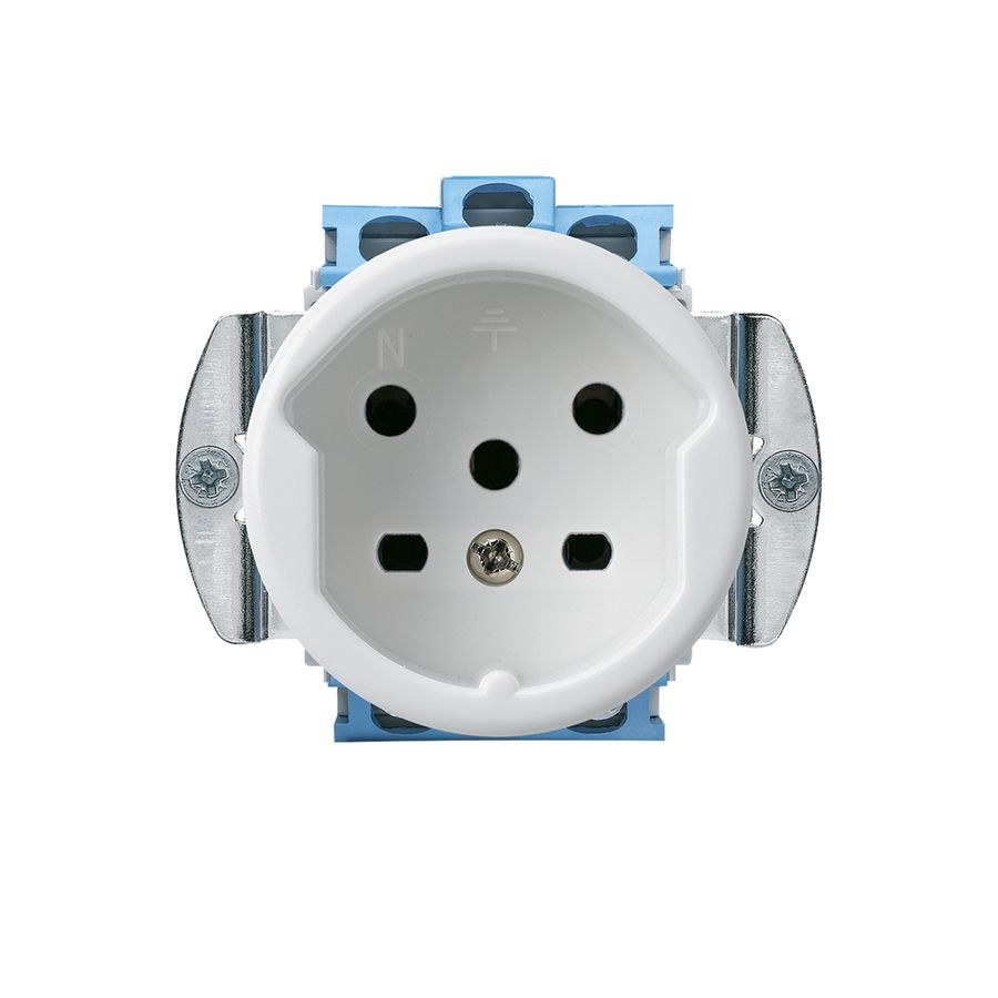 Steckdose HA basico Typ 15 mit Steckklemmen weiss