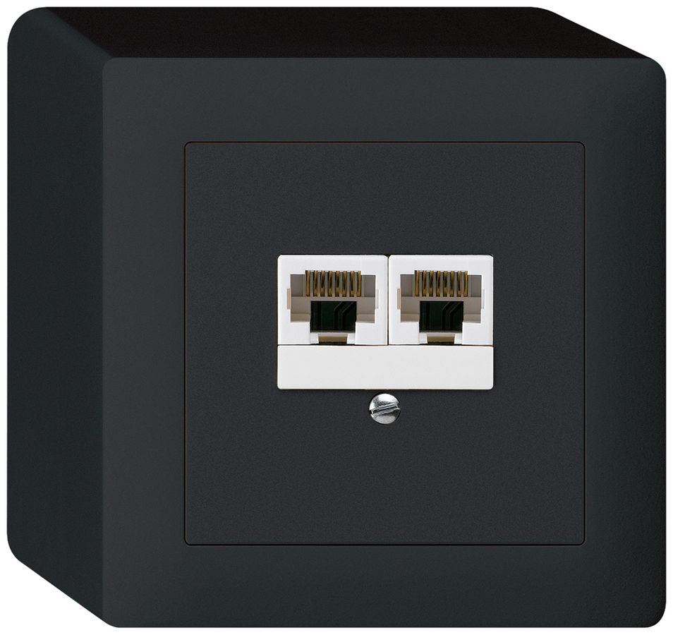 AP-Dose kallysto 2×RJ45u getrennt schwarz