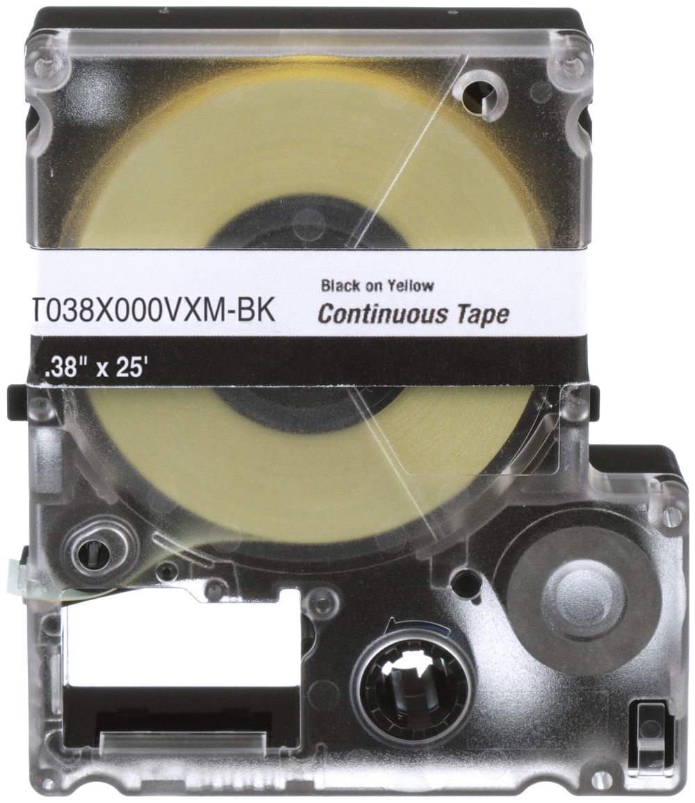 Cassetta di etichette Panduit MP, nastro continuo, 9×7000mm nero su giallo