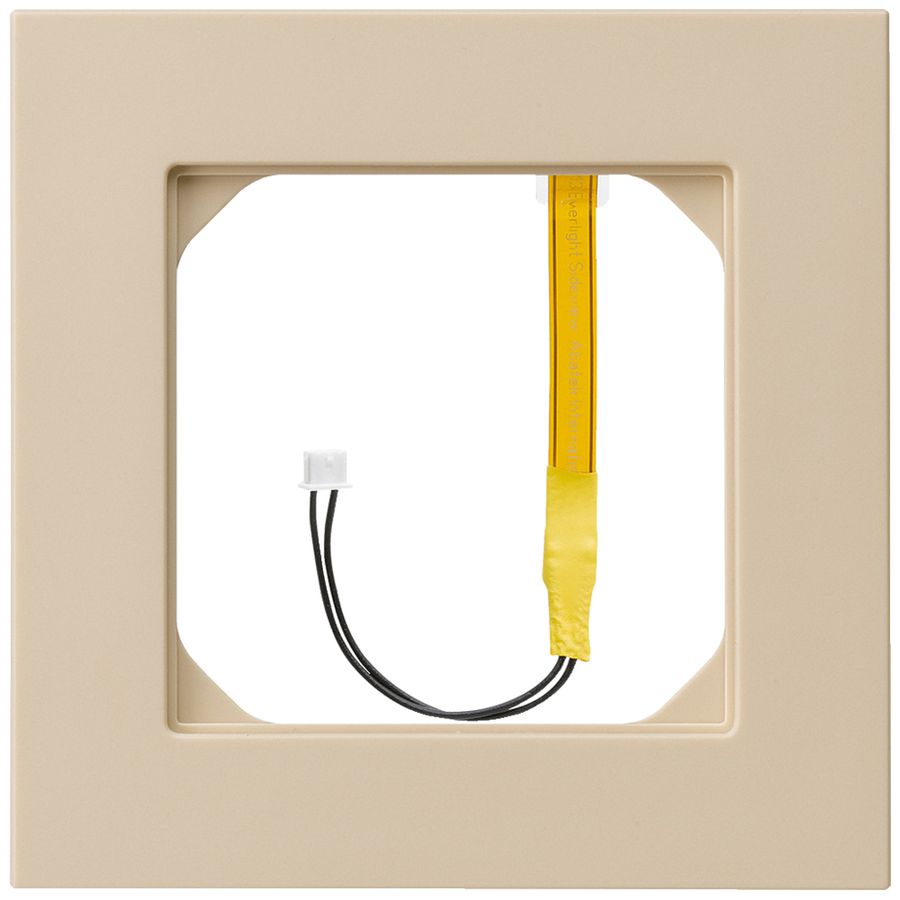 Cadre de recouvrement kallysto.pro 1×1 beige pour éclairage vert