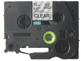 Schriftbandkassette kompatibel zu OZE-131, 12mm×8m, transparent-schwar