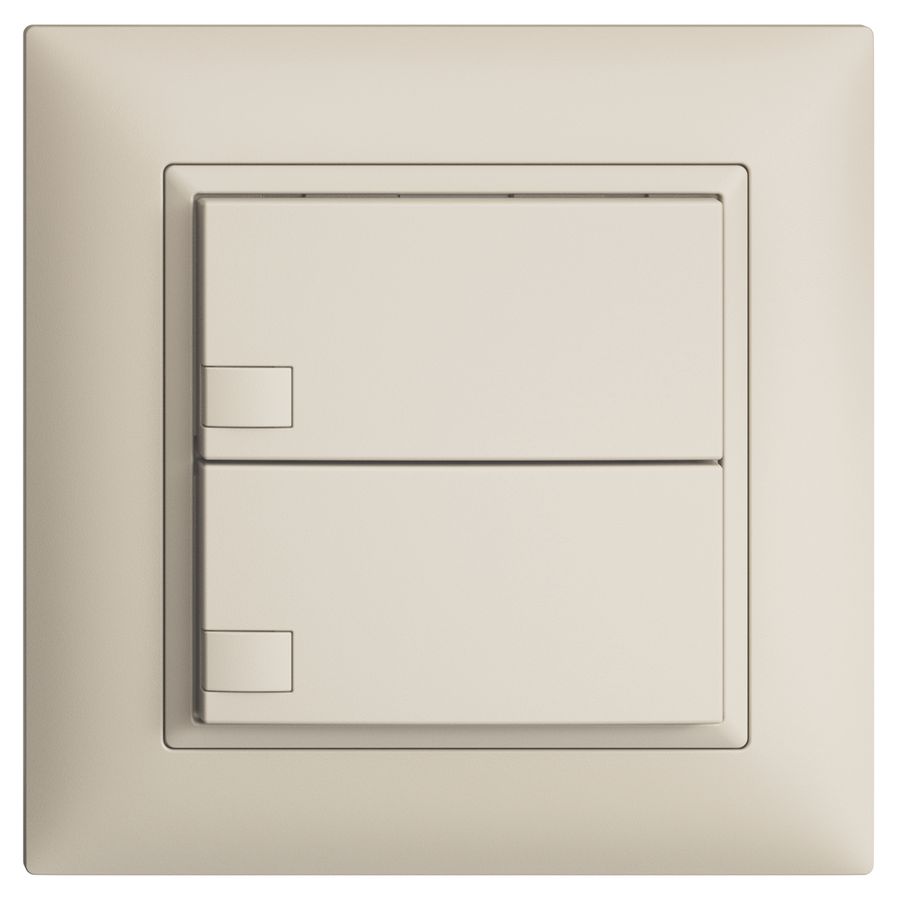 Poussoir KNX RGB ENC EDUE FMI, 250mW, s.LED, 2×poussoir, comm.1×touche, crema