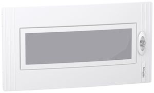 Tür SE PrismaSeT XS für 1×24TE Sichtfenster aus Glas Rahmen weiss 550×300×20mm