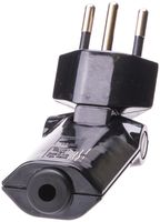 Dreh-Winkelstecker MH T12 schwarz dreh-u.klappbar 130/180°