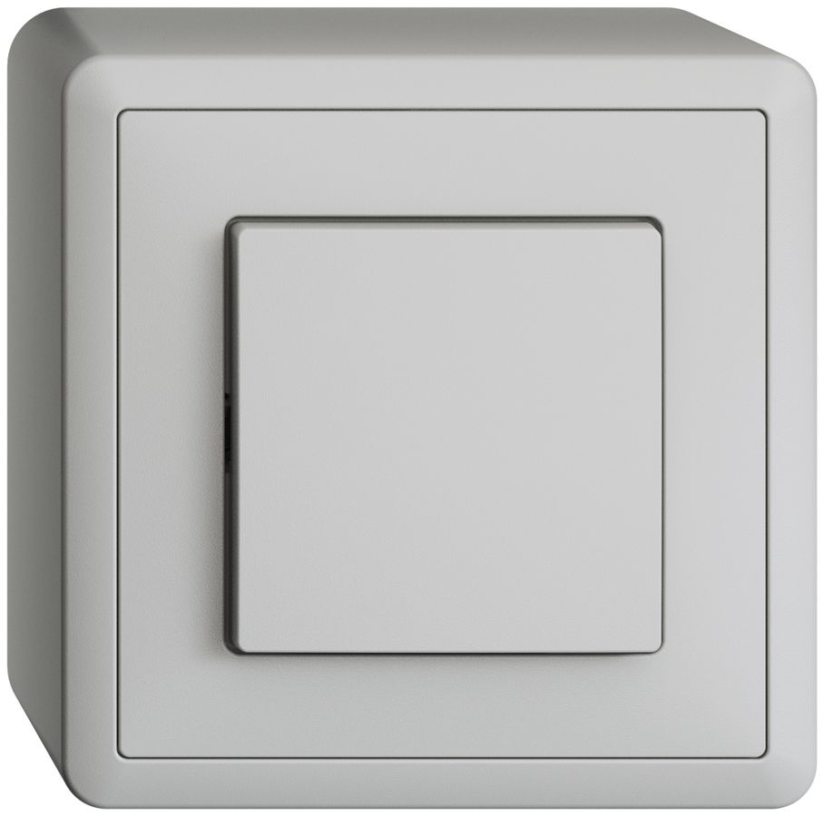 AP-Druckschalter EDIZIOdue 3/1L hellgrau