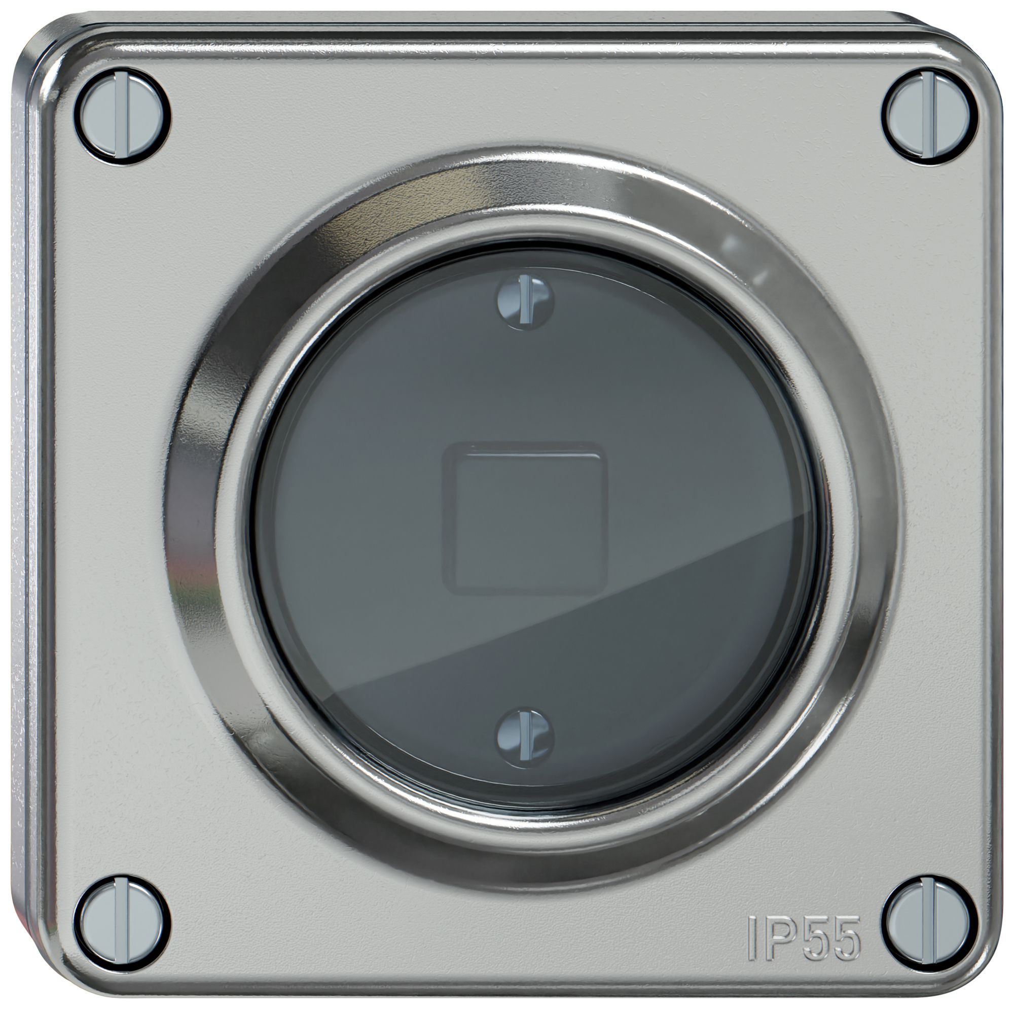 Interruttore a pulsante INC ELEMENT Wiser 1c 1t alluminio