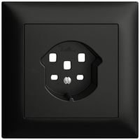 Frontset EDIZIOdue schwarz 88×88mm 1×T25