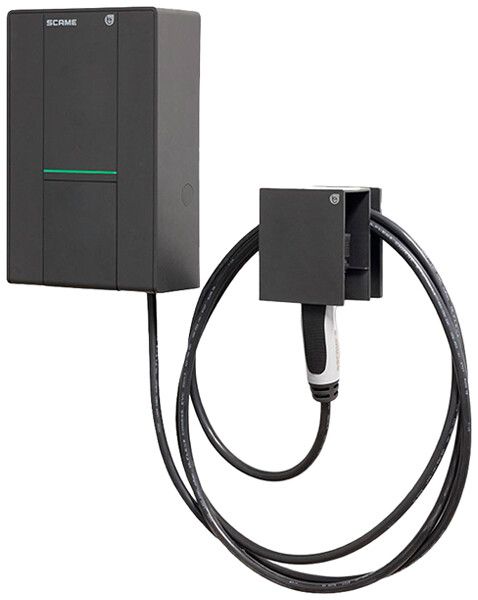 Station de charge Scame BE-W 2.0 LITE triphasé 1 22kW 235×370×115mm 7.5m