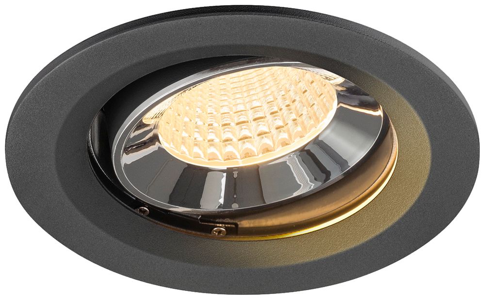 LED-Downlight SLV NUMINOS MOVE M 12W 1800lm 3000K WB DALI Ø120 sz/cr