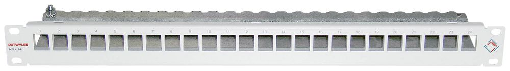 Patchpanel 19" Dätwyler MGK 1HE für 24×GG45, grau