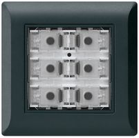 UP-Taster KNX KLI f.6×Tasten 6×Betätigungspunkte LED schwarz