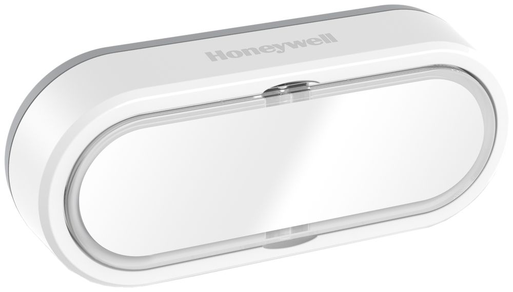Bouton de sonnette RF Honeywell DCP911 format paysage, porte-étiquette, blanc