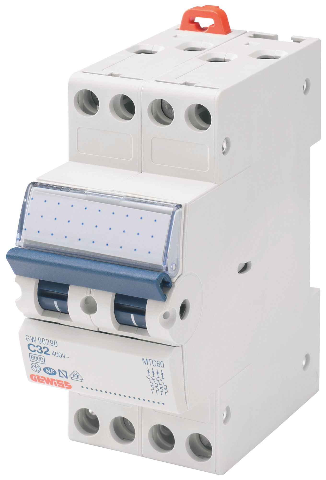 Disgiuntore Gewiss 90 MCB 4P 400V C 16A 6kA 2UM