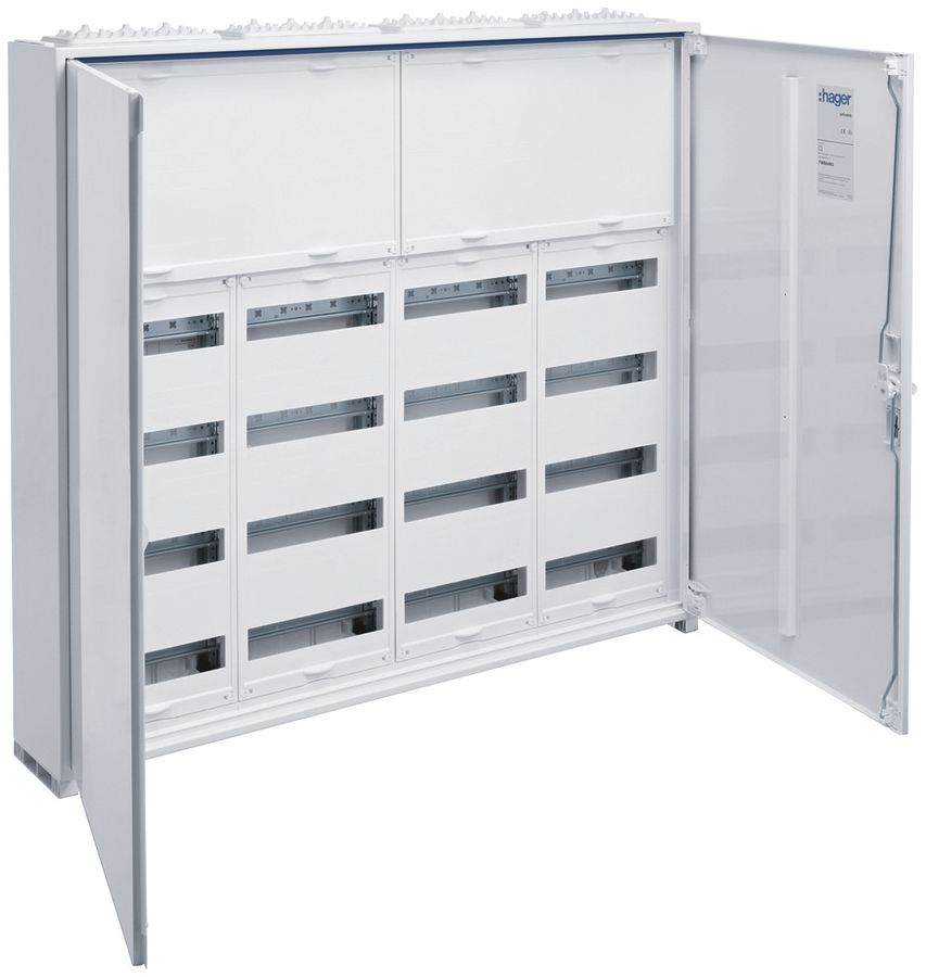 Distributeur AP Hager univers 6 rangées 192UM couv. IP44 1050×950×160mm