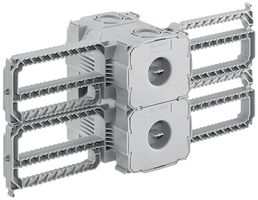 UP-Einlasskasten HSB, Fixierflügel, 77×125×90mm, M20/25/32, GDP650°C