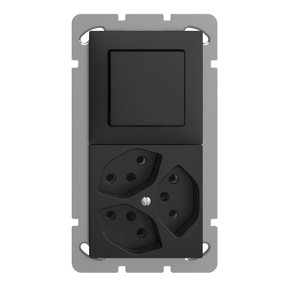 UP-Kombination EDIZIOdue 3/1P+3×T13 schwarz