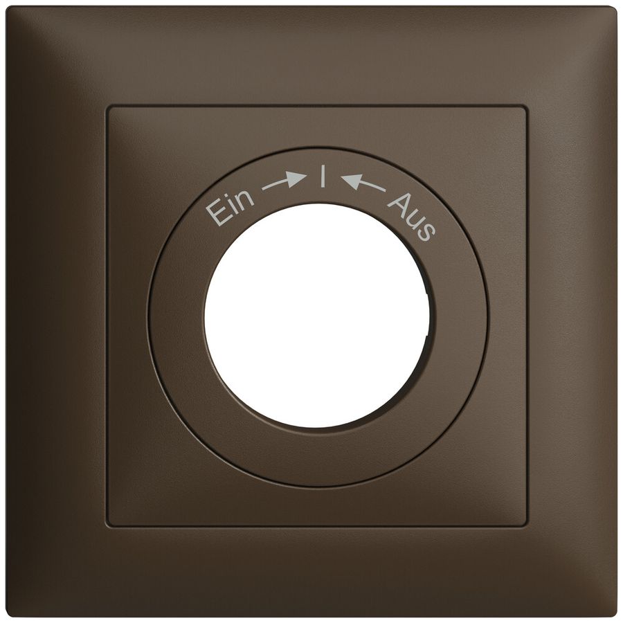 Kit frontale EDIZIOdue Ein->I<-Aus coffee 88×88mm per pulsante girevole