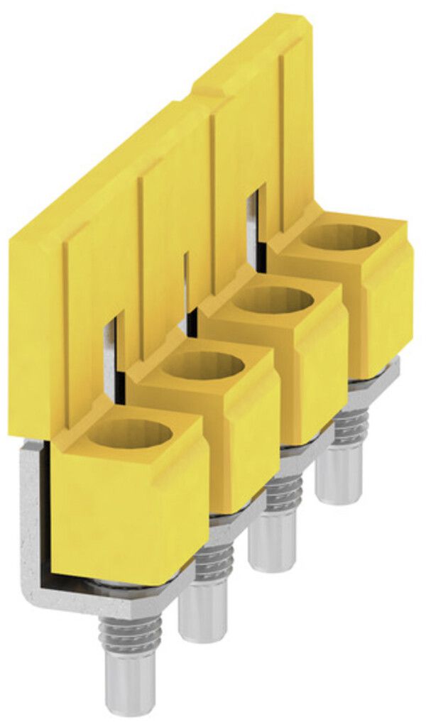 Querverbinder Weidmüller WQV 10/4 geschraubt 4L Raster 9.9mm isoliert 63A gelb