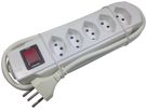 Mehrfachsteckdose mit Schalter ELBROLINE 5×T13 2m weiss
