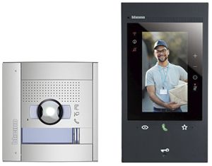 Türsprech-Set Video Bticino Sfera 1×Ruftaste Bus-System schwarz