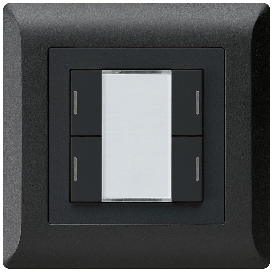 UP-Taster kallysto.line KNX 4×RGB LED s/e-link schwarz