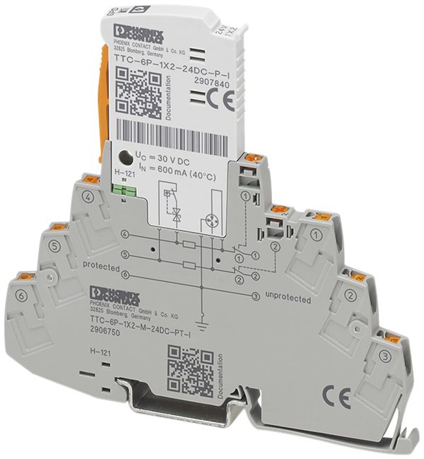 Protection surtension Phoenix Contact TTC-6P-1X2-M-24DC-PT-I