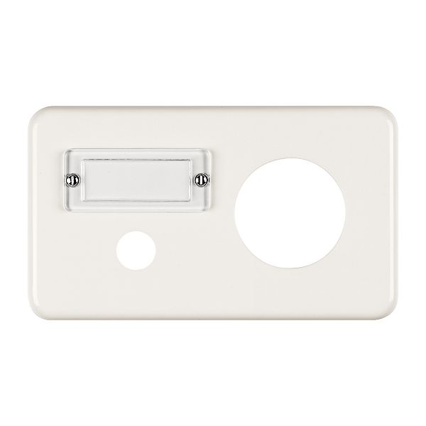 Abdeckplatte Gr.I-I weiss, horiz. mit Bezeichnungsschild