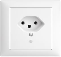 EB-Steckdose EDIZIOdue T13 weiss mit LED grün