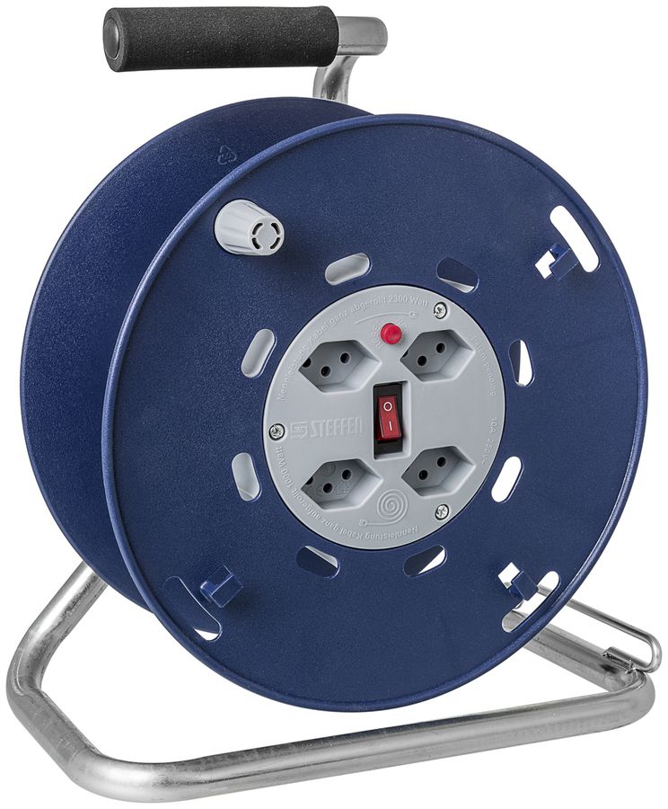 Kabelrolle STERO LOOP Gr.1 4×T13 ohne Kabel blau/grau