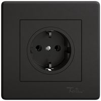 UP-Steckdose EDIZIO.liv SNAPFIX® SCHUKO 16A 230V 88×88mm schwarz