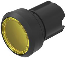Leuchtdrucktastervorsatz EAO45 hoch gelb Ø22.3mm IP67/IP69K Ring schwarz
