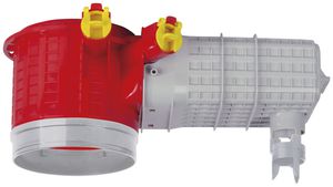 Einbetoniergehäuse MT LIGHT-BOX mit Tank, Ø120/145×230×324mm