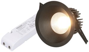 EB-LED-Spot ATMO DALI 10.5W 230V 920lm 3000K Loch-Ø80mm schwarz matt 38°