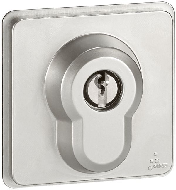 Interrupteur rotatif ENC Soliroc sans cylindre chr.