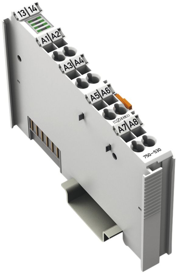 Module de sortie numérique AMD WAGO 8-canal, 0.5A 24VDC, gris clair