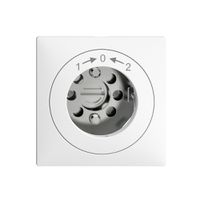 UP-Schwenktaster 1->0<-2 EDIZIOdue weiss für Schloss, ohne Zylind