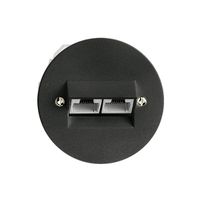 Inserto per presa di raccordo INC 2×RJ45/u 8P sep. nero ITplus P 58mm